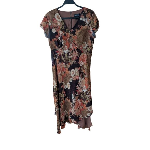 Elementz Dresses & Skirts - Vintage elementz Y2K‎ Floral Asymmetric Fairycore Cottagecore Midi Dress Size L